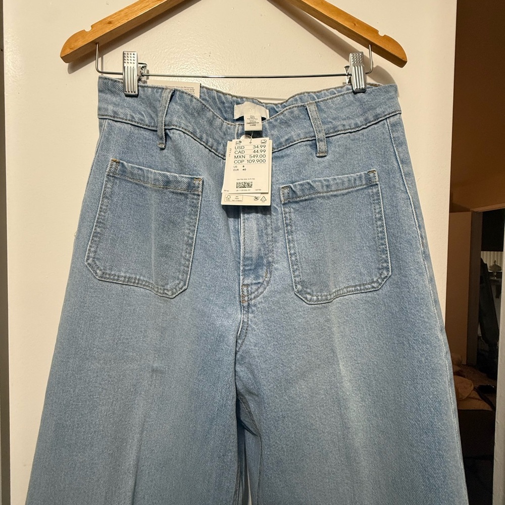 H&M High Rise Light Blue Jeans NWT